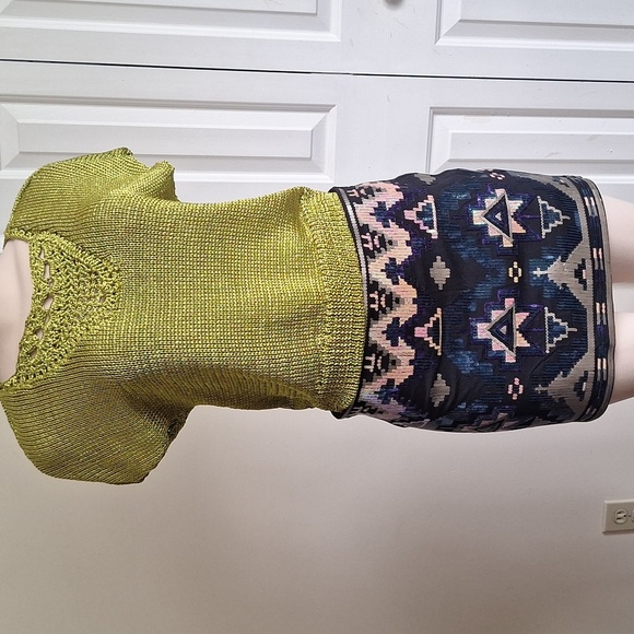 Express Sequin Geometric Print Mini Skirt Size M - Picture 6 of 10